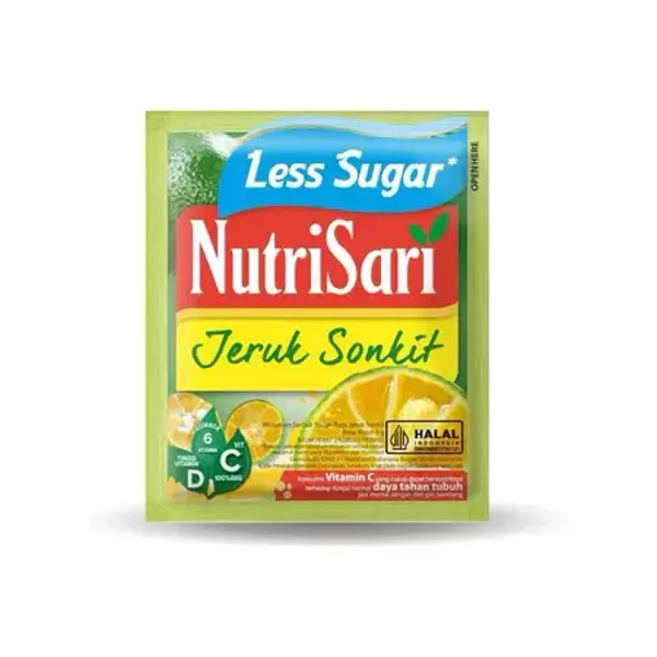 Nutrisari Less Sugar Jeruk Sonkit isi 10 sachet