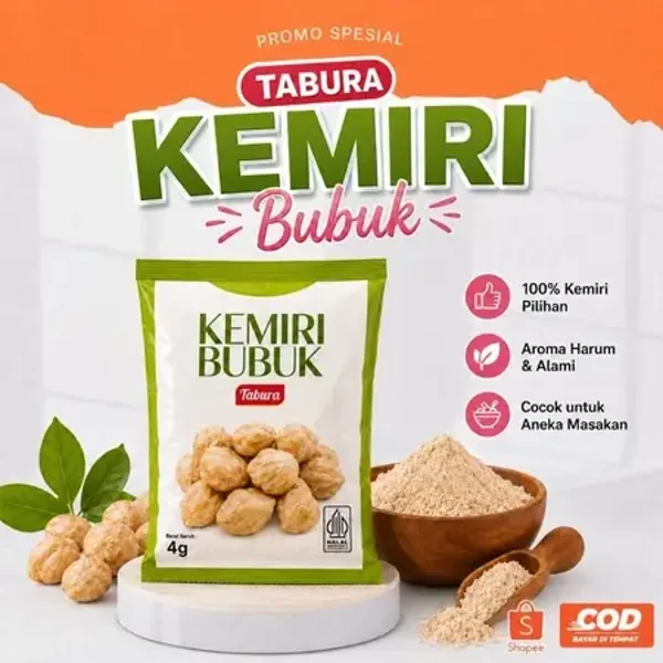 Tabura Kemiri Bubuk 4g x 3 sachet