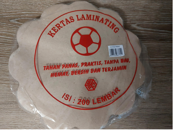 J066 :  Kertas Bungkus Nasi Laminating Bundar Isi 200 Lembar