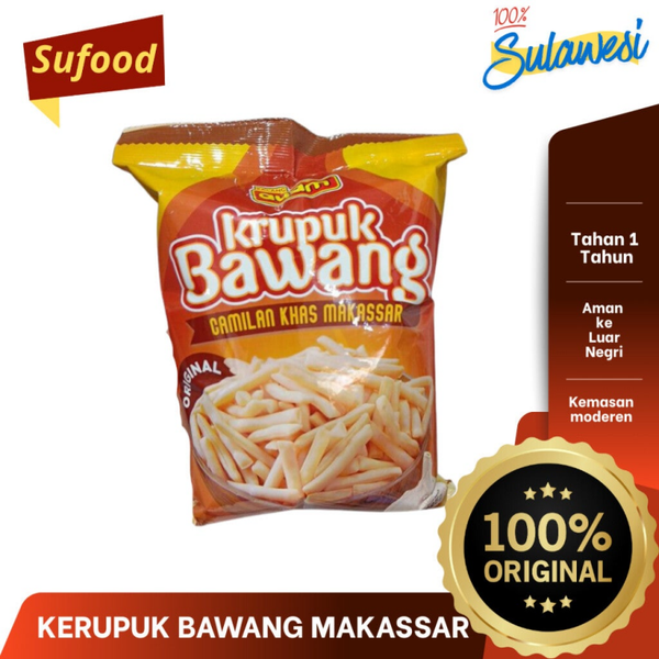 F711 :  Cap Ayam Krupuk Bawang Original 225g (Khas Makassar)