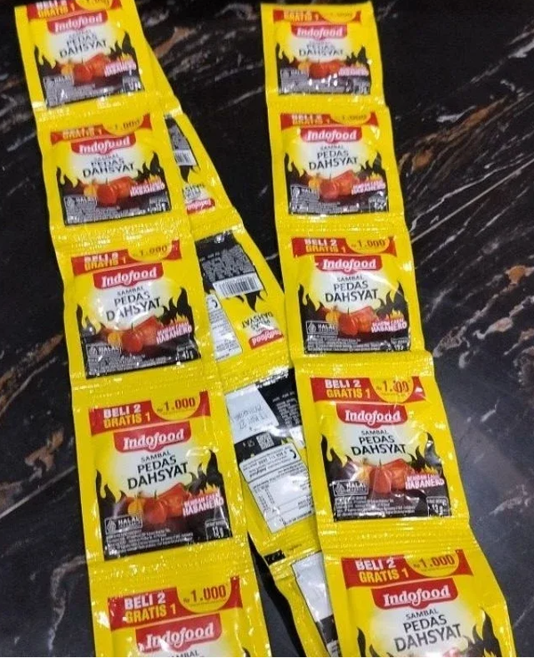 Indofood Sambal Pedas Dahsyat isi 10 sachet