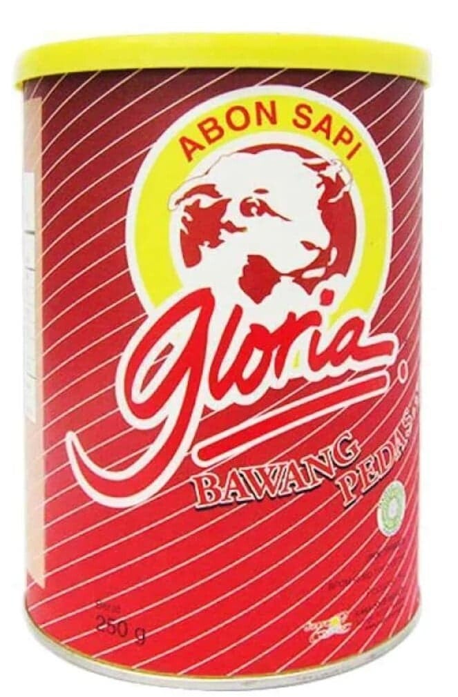 N029 :  Gloria Abon Sapi Bawang Pedas 250g