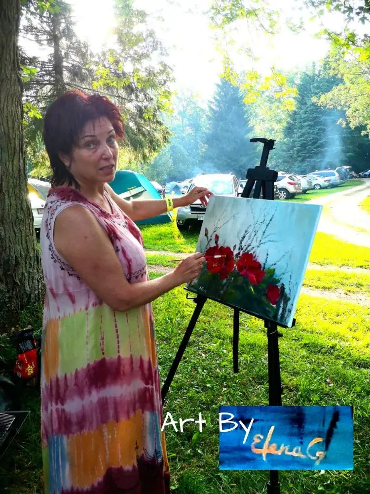 Artist ElenaG at the plein air event.