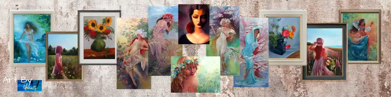 Original oil paintings by Elena Gaevskaya from still lifes,portraits, and figurative serias.