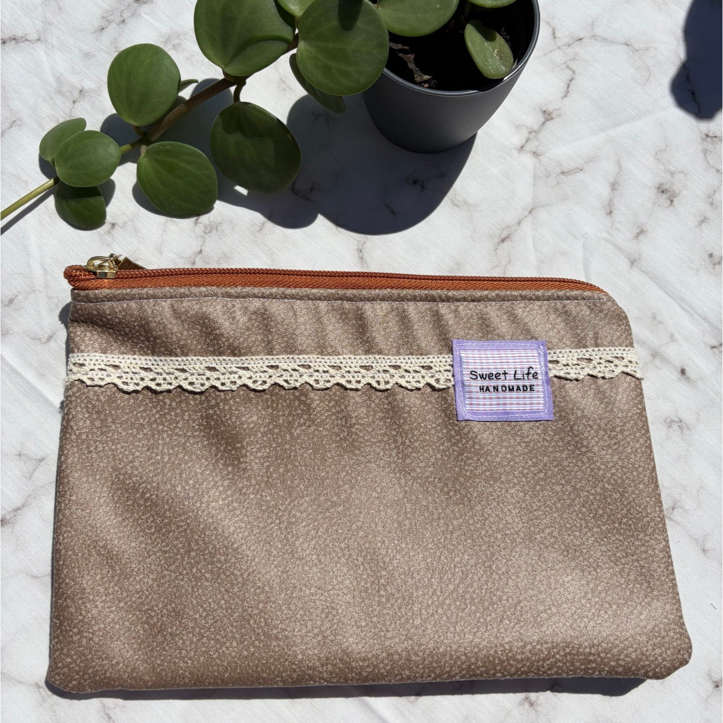 Necessaire lederstyle hell