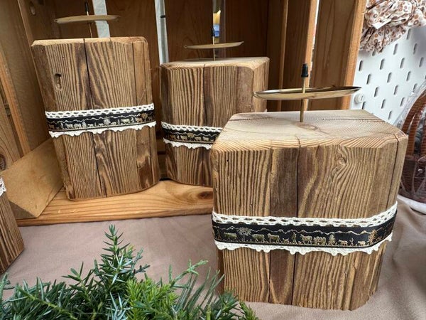Holz kerzenständer