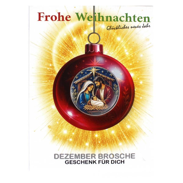 Brosche Weihnachtskrippe