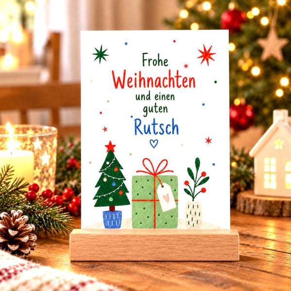 Kartenhalter aus Buchenholz 10 cm