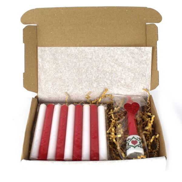 Kerzengeschenk mit Mini-Kerzenhalter