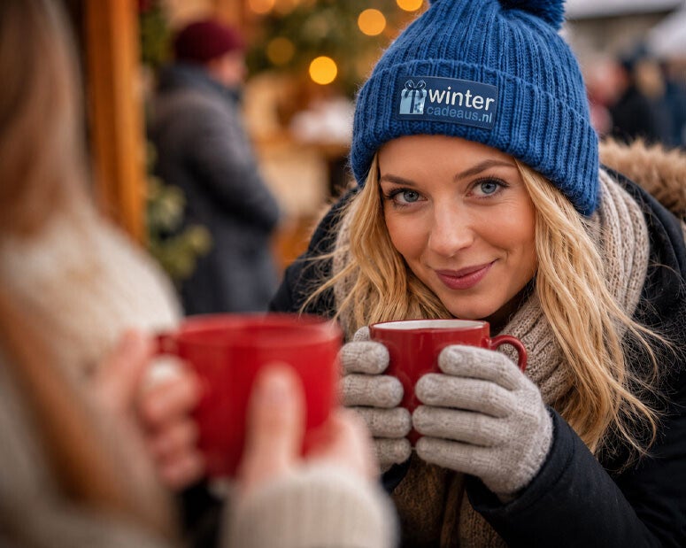 Glühwein drinken op Duitse Kerstmarkt