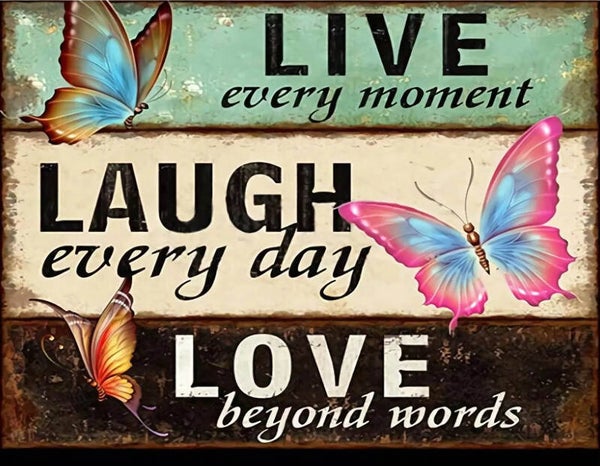 Diamond painting – live laugh love - 50x40