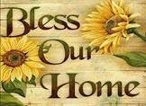 Diamond Painting - BLESS OUR HOME - 40x30cm - Painting 35x25cm