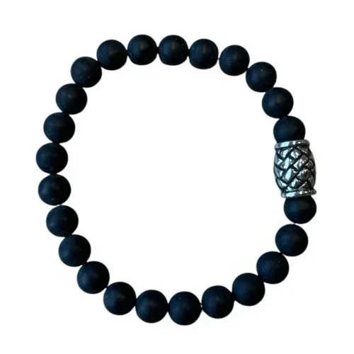 Herenarmband Onyx mat by Beadsfromnature