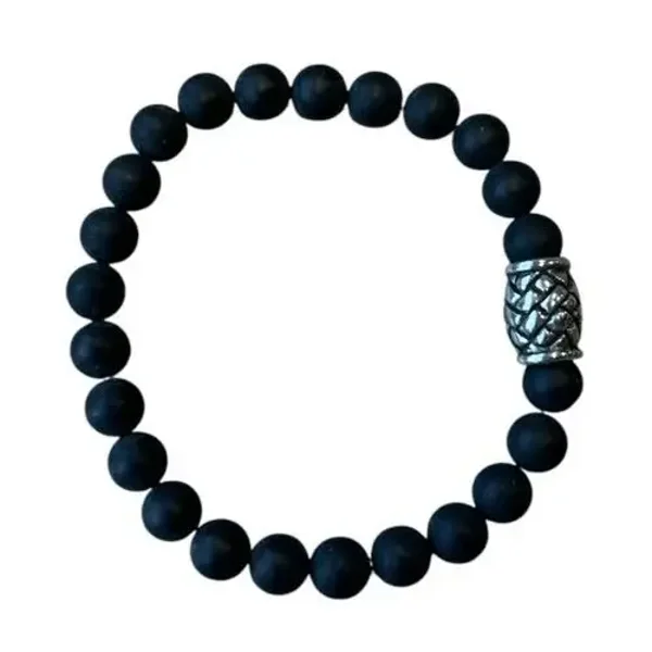 Herenarmband Onyx mat by Beadsfromnature