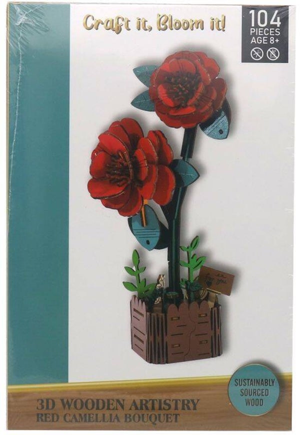 Puzzel 3D Camellia hout
