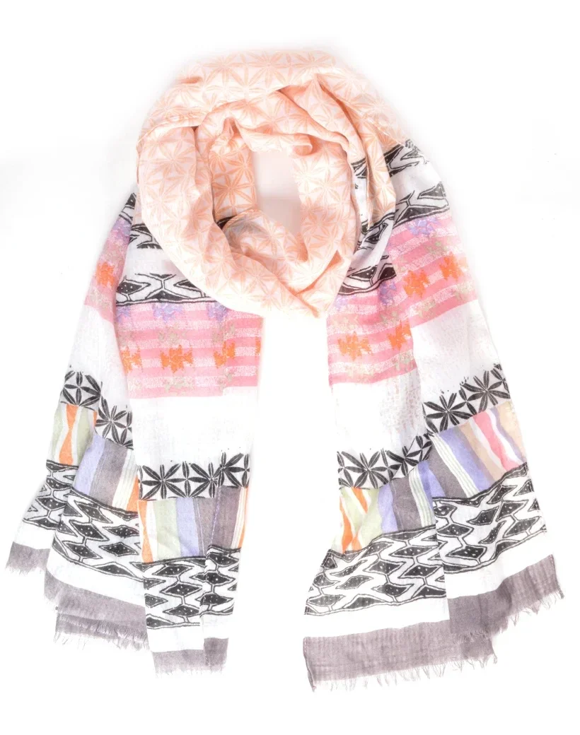 Sjaal print met grijs