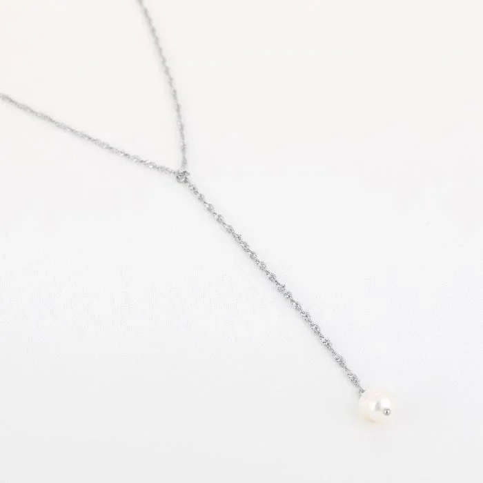 Ketting Y-model met parel by Michelle