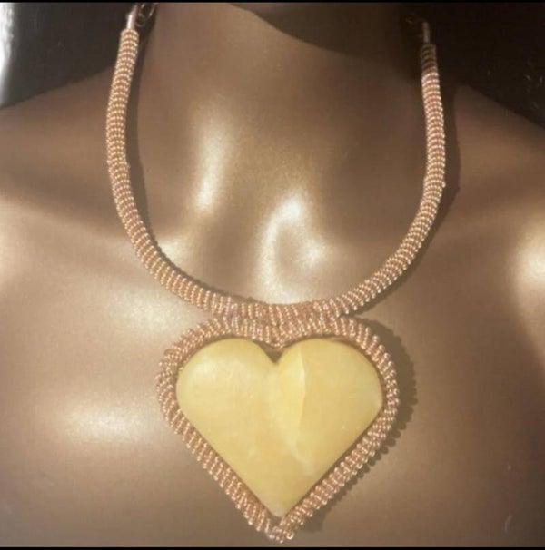 Calcite Heart Necklace