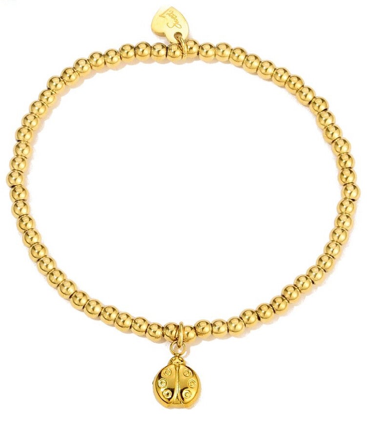 Meisjes armband met lieveheersbeestje