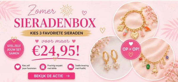 Zomer sieradenbox - 3 sieraden voor €24,95