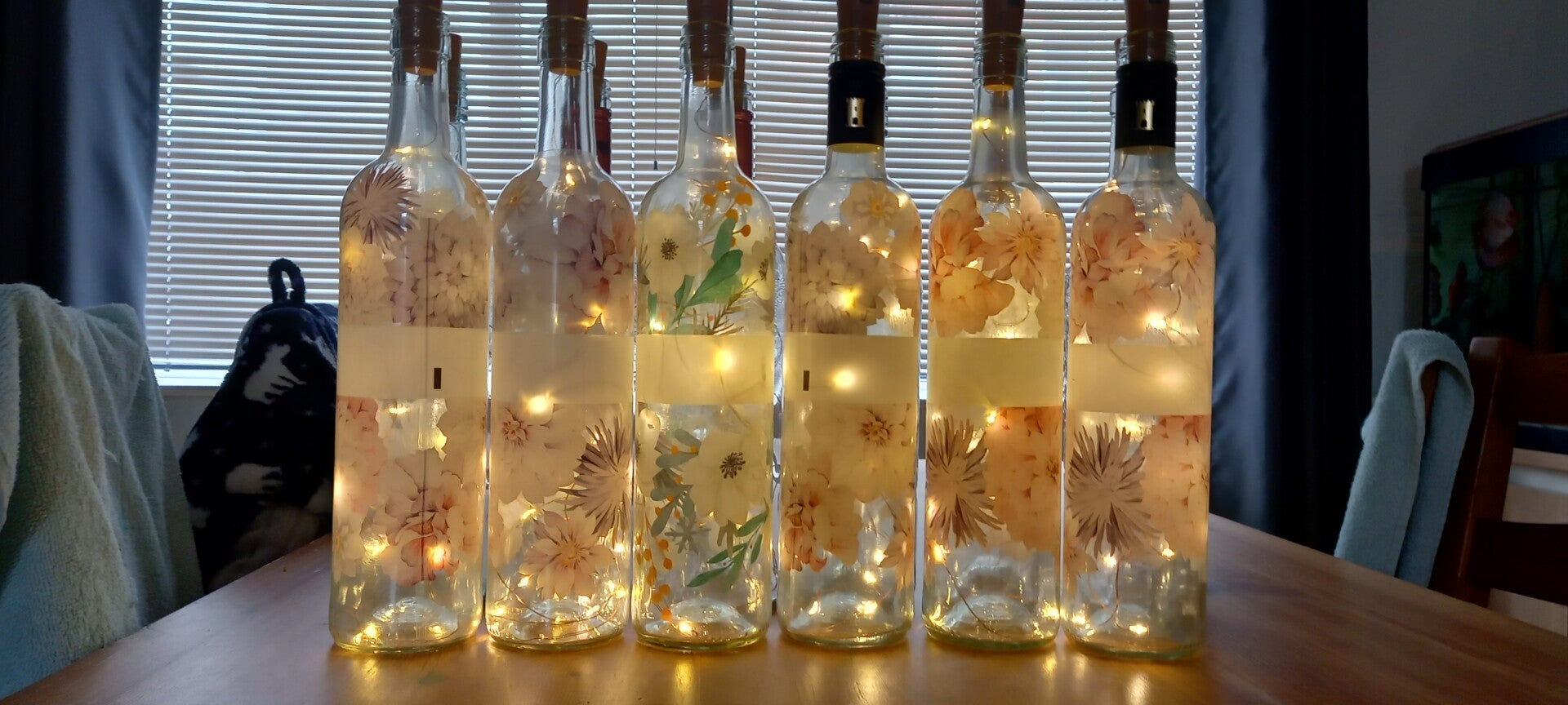 ( Name personalised ) Flower Bottles