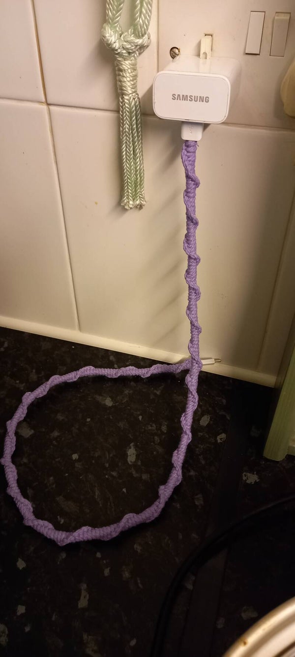 Twisted phone charger covers