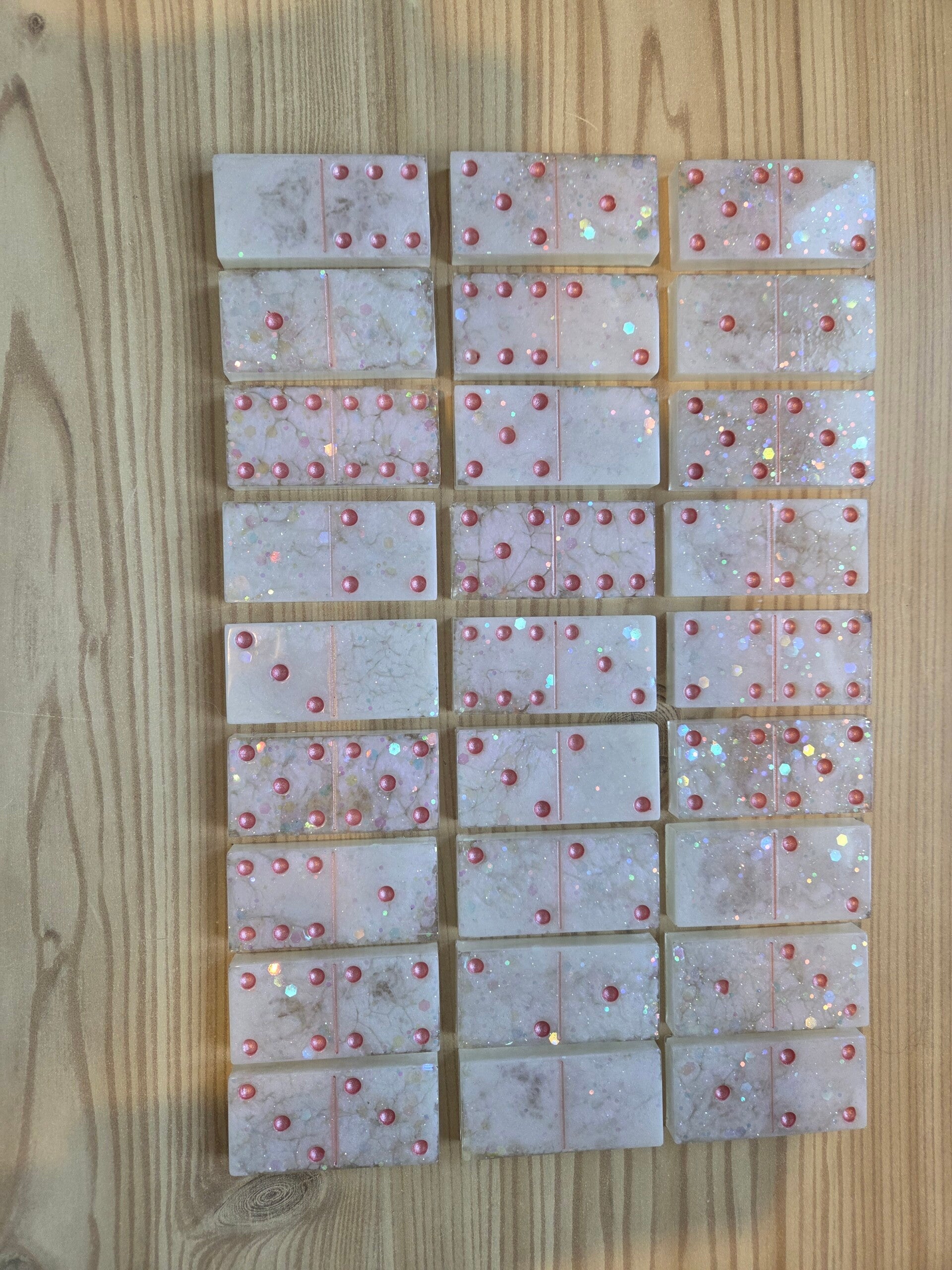 Pink Sparkle Domino Set