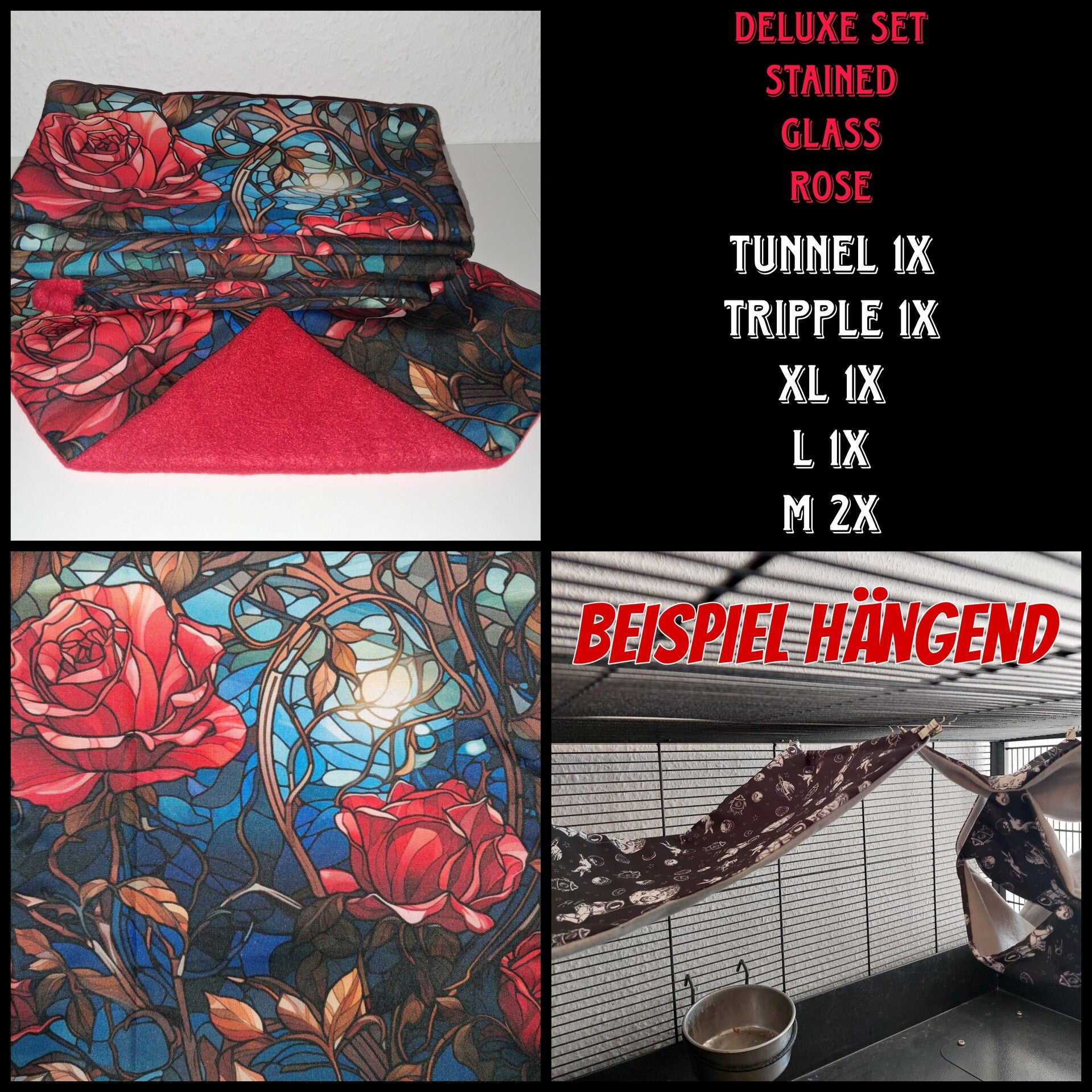 Stained Glass Rose Hängematten Set Deluxe