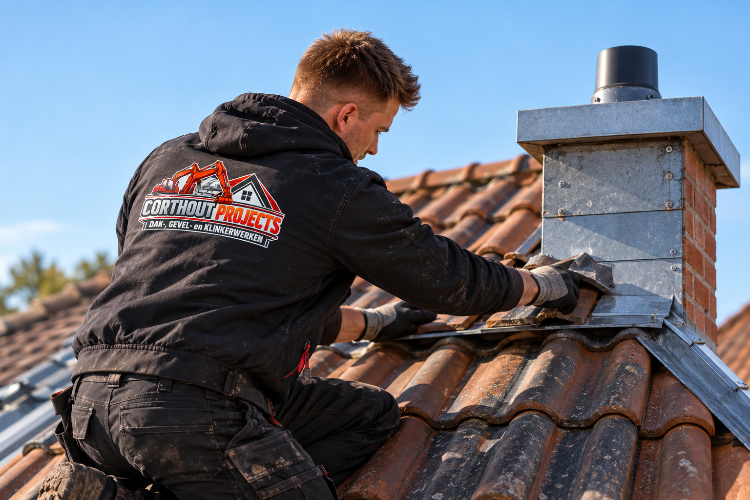 Renovatie en herstelling schouwdak in Betekom