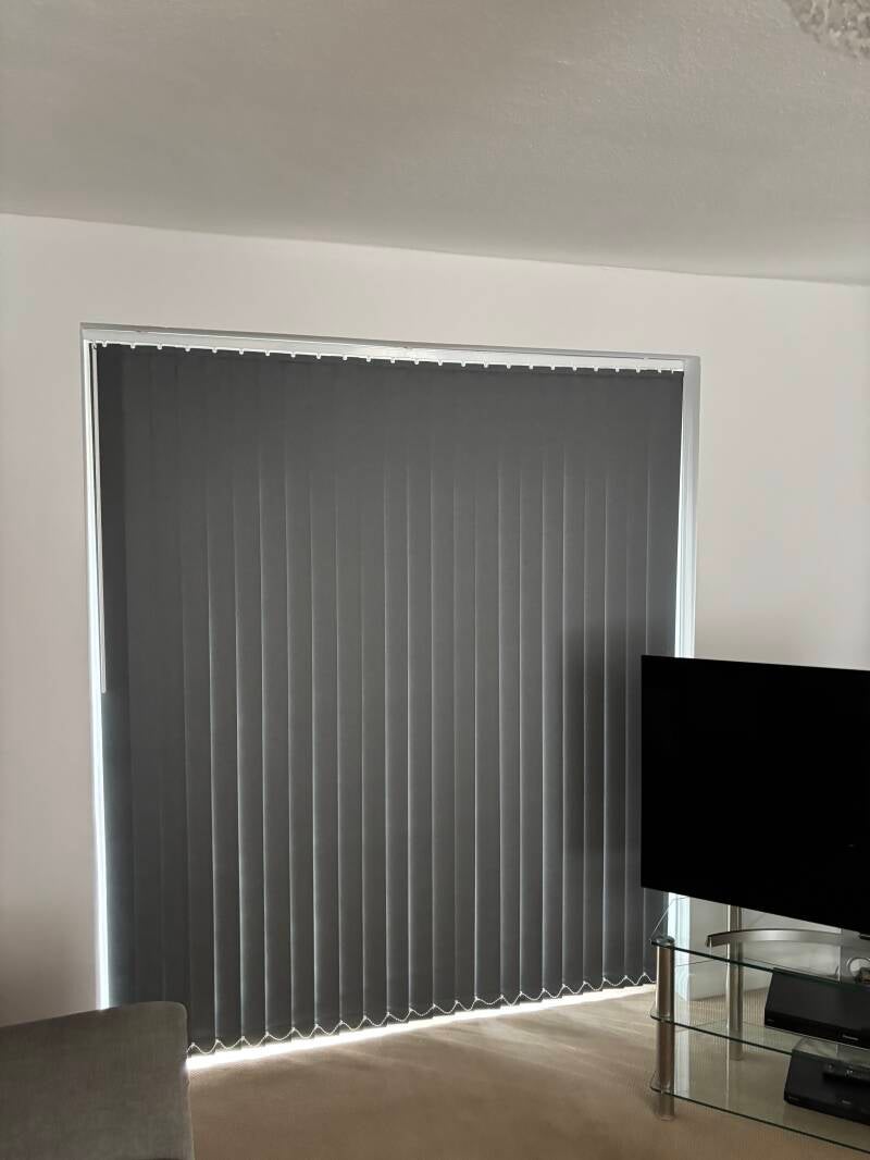 Dark Grey Vertical blinds fitting in Herne Bay