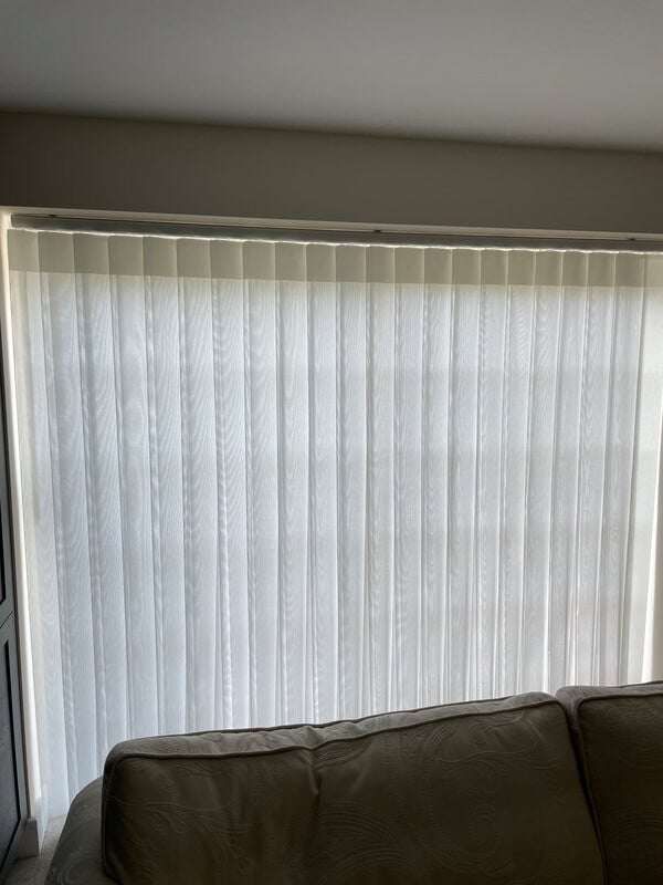 white Allusion blinds measured & fitted in Kent