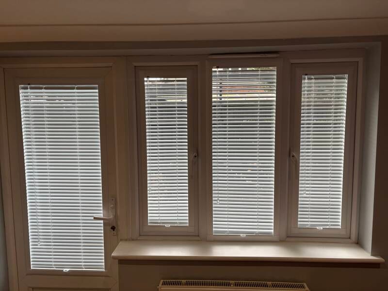 White Perfect Fit venetian Blinds Fitted In Beckenham, Kent