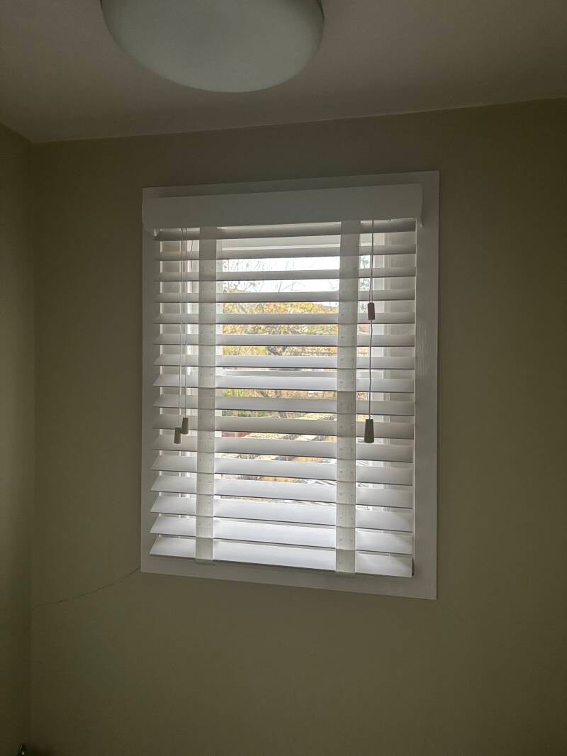 faux wood venetian blinds fitted in Bromley, Kent