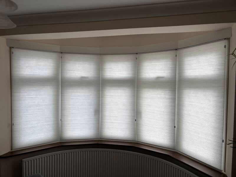 White Honeycomb Bay Window Blinds in Canterbury | BlindsFitted