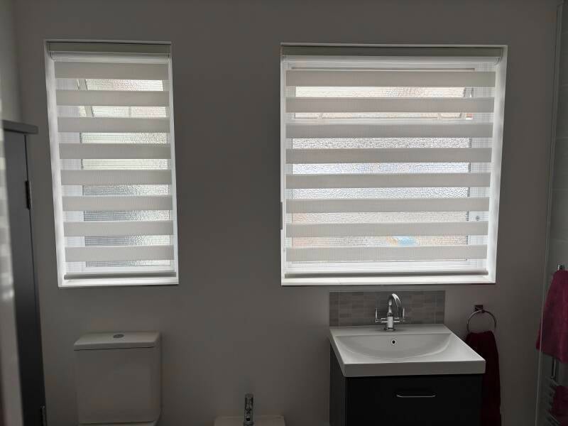 White day and night blinds installed in a Herne Bay home by blindsfitted.com