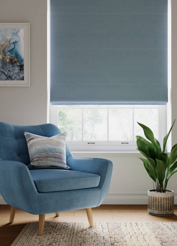 NO DRILL Plain Roman Blind Including Measuring Service (Various Colours)