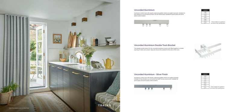 Uncorded curtain track options