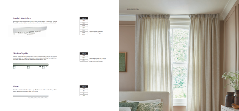 metal curtain track options