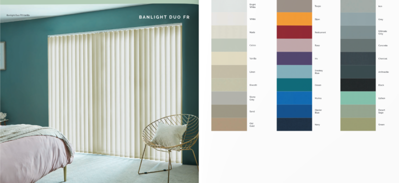 Fire redardant blackout fabric vertical blinds