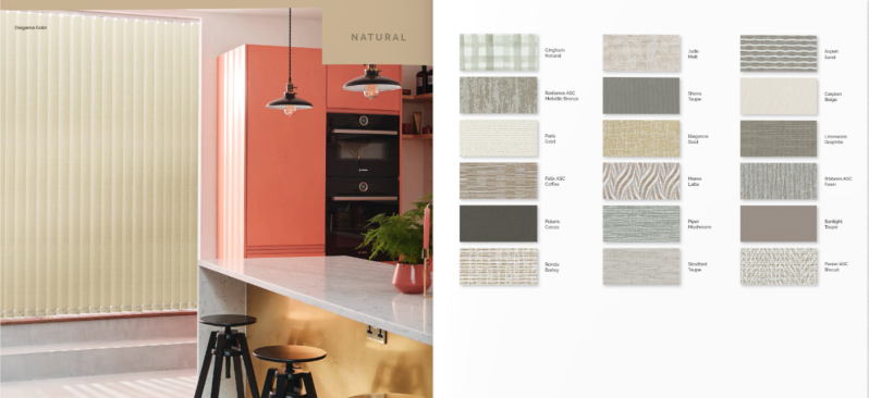 natural vertical blinds collection