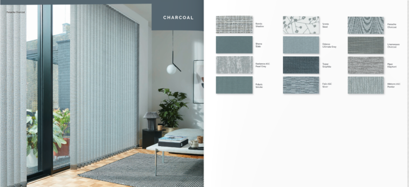 Charcoal vertical blinds collection