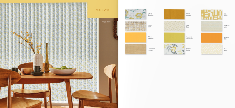 Yellow Vertical blinds collection