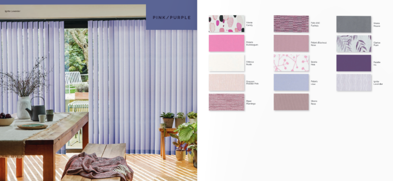 Pink & Purple vertical blind collection
