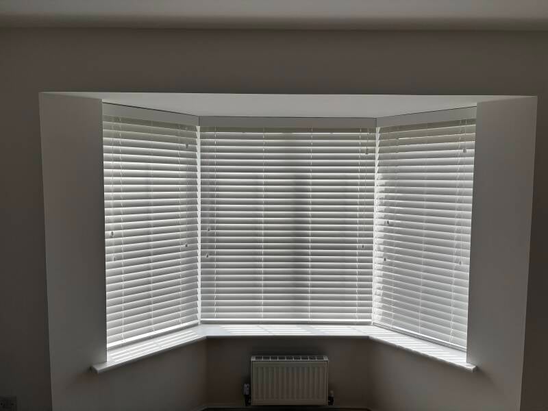 Bay Window Faux Wood Venetians Fitted In Westgate