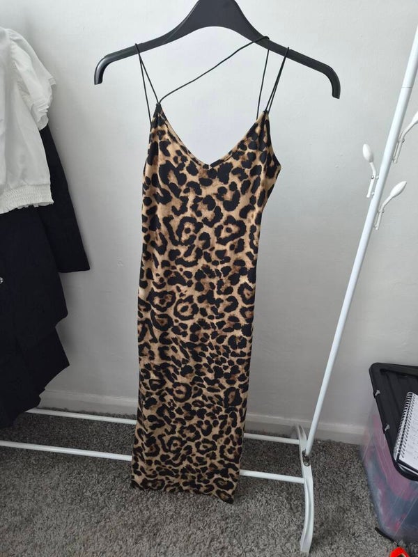 Animal print long dress. Size Large but comes up smaller
