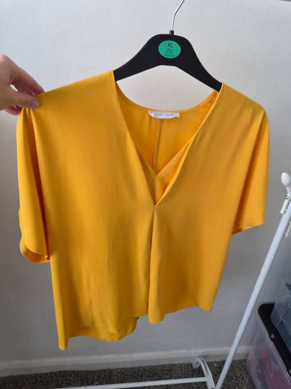 Mustard yellow short sleeve top. Size medium by Primark