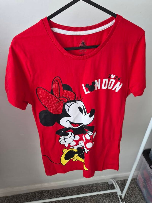 Red Minnie Mouse short sleeve t-shirt.  Size XS by Disney