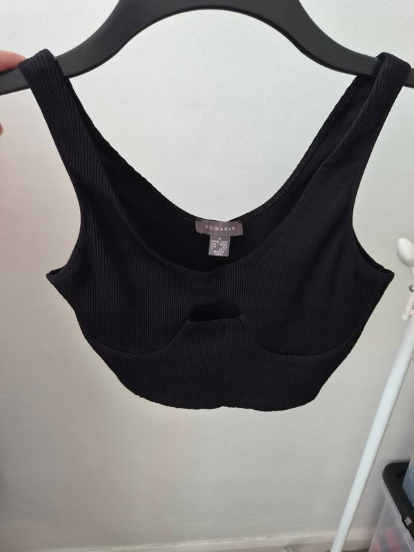 Black crop top. Size small by Primark