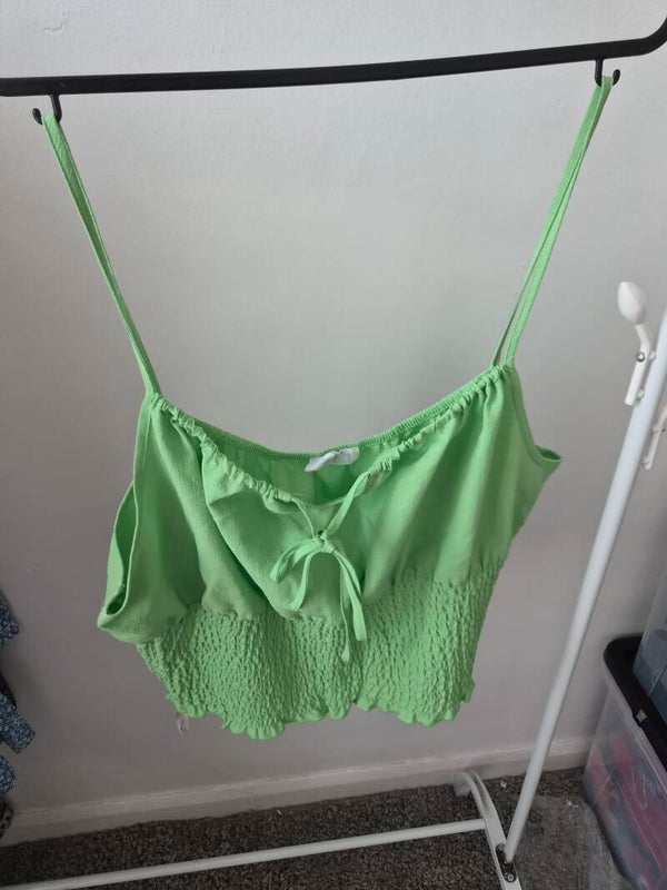 Green crop top. Size 18 by Primark