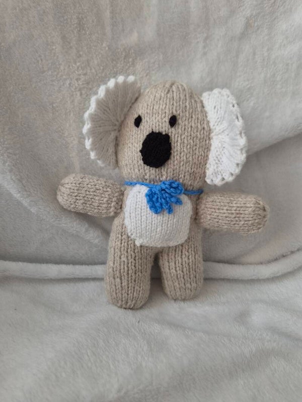 Hand knitted koala bear.